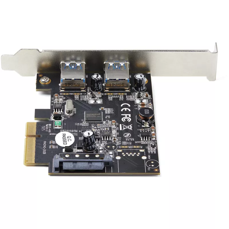 StarTech.com 2-Port USB PCIe-Karte mit 10 Gbit/s pro Port – USB 3.1/3.2 Gen 2 Typ-A PCI Express 3.0 x2 Host-Steuergerät-Erweiterungskarte – Zusatzkarte – Full/Low Profile – Windows & Linux