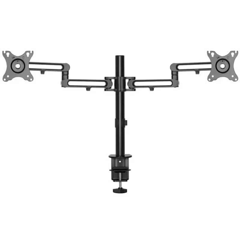 StarTech.com Tischhalterung Dual-Monitorarm – Tischklemme VESA-kompatible Monitorhalterung für Displays bis 32 Zoll – Ergonomischer Gelenk-Monitorarm – höhenverstellbar/neigbar/schwenkbar/drehbar