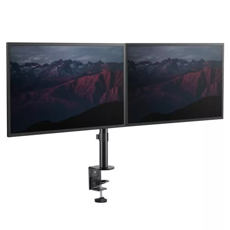 StarTech.com Tischhalterung Dual-Monitorarm – Tischklemme VESA-kompatible Monitorhalterung für Displays bis 32 Zoll – Ergonomischer Gelenk-Monitorarm – höhenverstellbar/neigbar/schwenkbar/drehbar