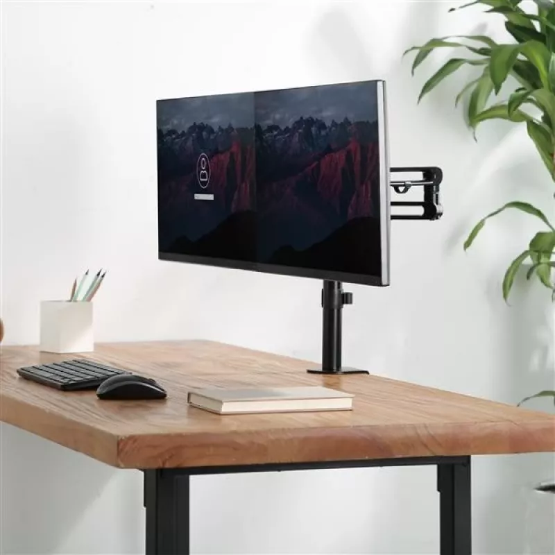 StarTech.com Tischhalterung Dual-Monitorarm – Tischklemme VESA-kompatible Monitorhalterung für Displays bis 32 Zoll – Ergonomischer Gelenk-Monitorarm – höhenverstellbar/neigbar/schwenkbar/drehbar