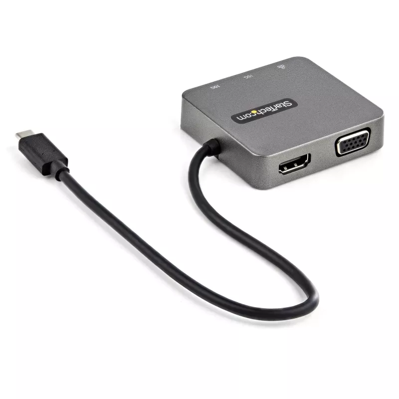 StarTech.com USB-C Multiport-Adapter – USB 3.1 Gen 2 Typ-C Mini-Dock – USB-C auf 4K HDMI oder 1080p VGA Video – 10 Gbit/s USB-A USB-C, GbE – Tragbares Reise-Laptop-Dock – Funktioniert mit Thunderbolt 3