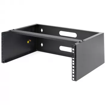 StarTech.com 4U Wandmontage-Netzwerk-Rack – 14 Zoll tief (flaches Profil) – 19 Zoll Patchpanel-Halterung für flache Server- und IT-Geräte, Netzwerk-Switches – 20 kg Tragfähigkeit, Schwarz