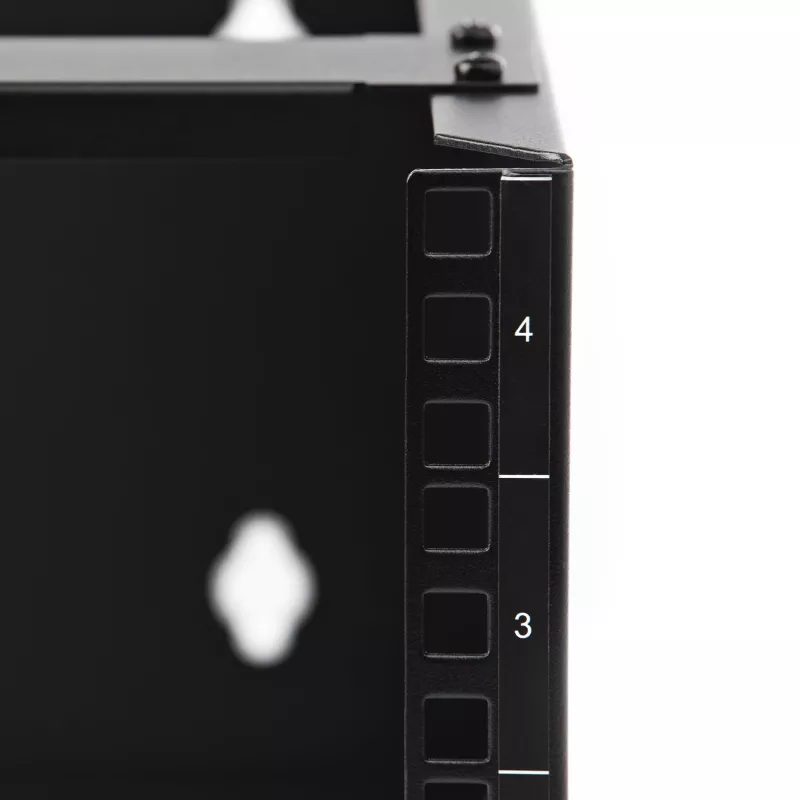 StarTech.com 4U Wandmontage-Netzwerk-Rack – 14 Zoll tief (flaches Profil) – 19 Zoll Patchpanel-Halterung für flache Server- und IT-Geräte, Netzwerk-Switches – 20 kg Tragfähigkeit, Schwarz