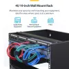 StarTech.com 4U Wandmontage-Netzwerk-Rack – 14 Zoll tief (flaches Profil) – 19 Zoll Patchpanel-Halterung für flache Server- und IT-Geräte, Netzwerk-Switches – 20 kg Tragfähigkeit, Schwarz