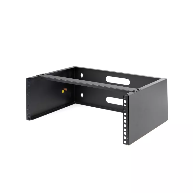 StarTech.com 4U Wandmontage-Netzwerk-Rack – 14 Zoll tief (flaches Profil) – 19 Zoll Patchpanel-Halterung für flache Server- und IT-Geräte, Netzwerk-Switches – 20 kg Tragfähigkeit, Schwarz