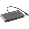 StarTech.com Dual-Monitor Thunderbolt Mini Dock, 4K 60Hz HDMI, treiberloser Hub für Windows & Mac, Gigabit Ethernet, 1 x USB 5Gbps & 1x USB 2.0, 28 cm Kabel