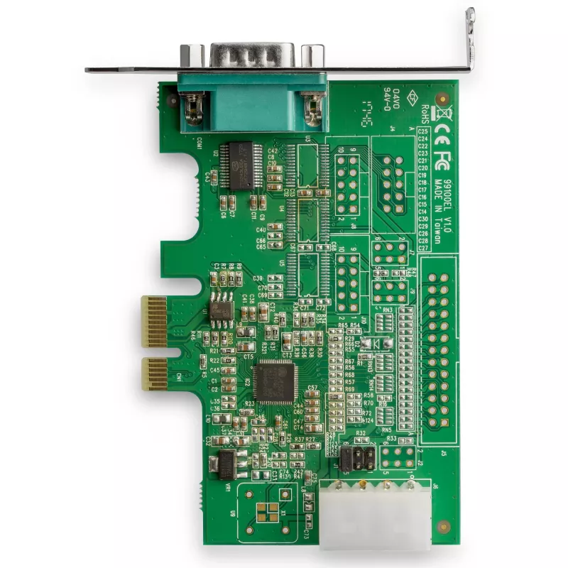 StarTech.com 4-Port PCI Express RS232 Serielle Adapterkarte – PCIe RS232 Serieller Host-Steuergerät – PCIe auf Seriell DB9 Karte – 16950 UART – Erweiterungskarte – Windows/Linux