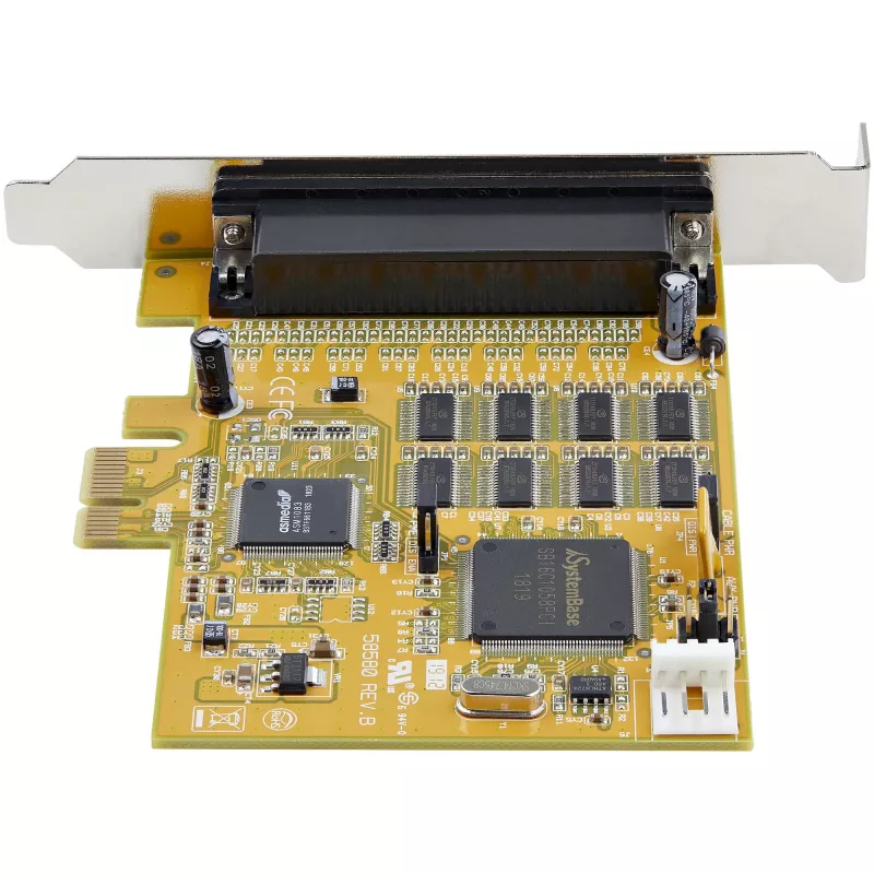 StarTech.com 8-Port PCI Express RS232 Serieller Adapterkarte, PCIe RS232 Serielle Karte, 16C1050 UART, Multiport Serieller DB9 Steuergerät/Erweiterungskarte, 15kV ESD-Schutz, Nur Windows - TAA