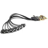 StarTech.com 8-Port PCI Express RS232 Serieller Adapterkarte, PCIe RS232 Serielle Karte, 16C1050 UART, Multiport Serieller DB9 Steuergerät/Erweiterungskarte, 15kV ESD-Schutz, Nur Windows - TAA