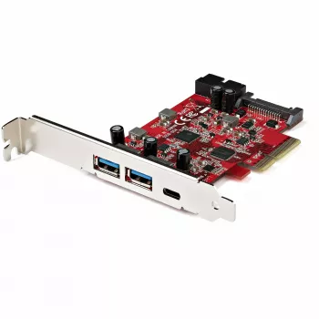 StarTech.com 5-Port USB PCIe Card - 10Gbps USB 3.1 Gen 2 PCIe Card w/ 1x USB-C & 2x USB-A - 1x 2 Port IDC (Internal 5Gbps USB Header Expansion) - USB C PCI Express Steuergerät Card