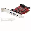 StarTech.com 5-Port USB PCIe Card - 10Gbps USB 3.1 Gen 2 PCIe Card w/ 1x USB-C & 2x USB-A - 1x 2 Port IDC (Internal 5Gbps USB Header Expansion) - USB C PCI Express Steuergerät Card
