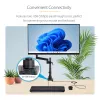 StarTech.com Schreibtischhalterung Monitorarm mit 2x USB 3.0 Anschlüssen, vollbewegliche Einzelmonitorhalterung, bis zu 34 Zoll (17,6 lb/8 kg) VESA-Display, Klemm-/Tüllenmontage, mechanische Feder