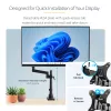 StarTech.com Schreibtischhalterung Monitorarm mit 2x USB 3.0 Anschlüssen, vollbewegliche Einzelmonitorhalterung, bis zu 34 Zoll (17,6 lb/8 kg) VESA-Display, Klemm-/Tüllenmontage, mechanische Feder