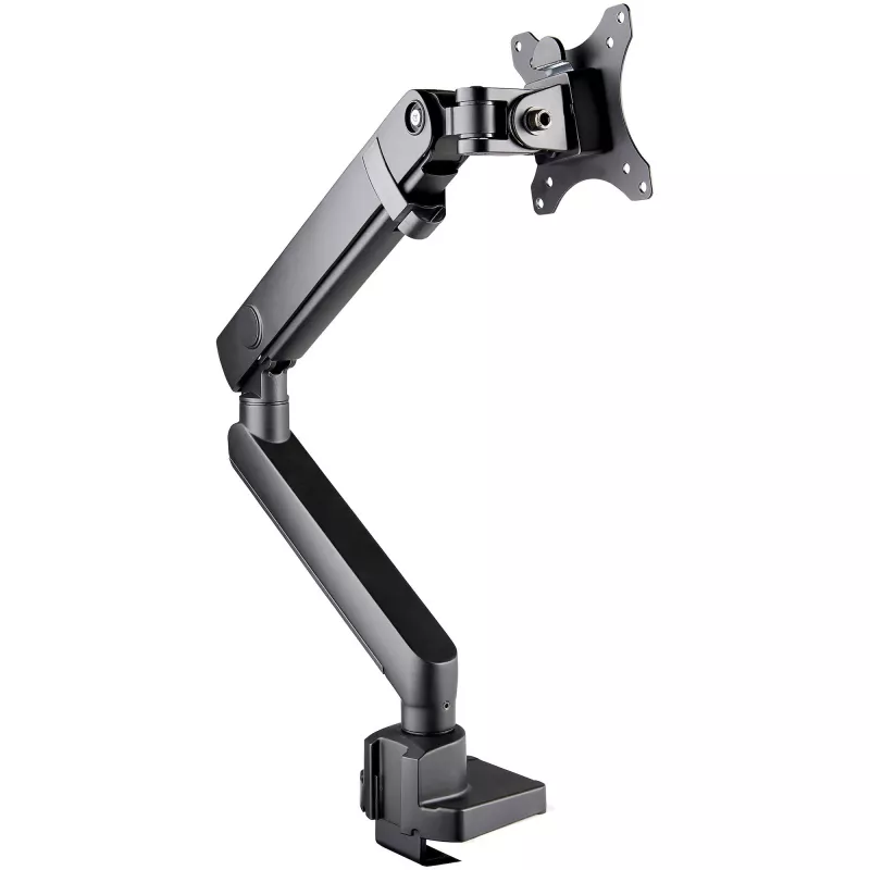 StarTech.com Schreibtisch-Monitorarm mit 2x USB 3.0 Anschlüssen, schlank Full Motion Single Monitorhalterung, bis zu 34 Zoll (8 kg) VESA-Display, Klemm-/Tüllenmontage, mechanische Feder