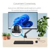 StarTech.com Schreibtisch-Monitorarm mit 2x USB 3.0 Anschlüssen, schlank Full Motion Single Monitorhalterung, bis zu 34 Zoll (8 kg) VESA-Display, Klemm-/Tüllenmontage, mechanische Feder
