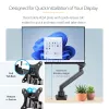 StarTech.com Schreibtisch-Monitorarm mit 2x USB 3.0 Anschlüssen, schlank Full Motion Single Monitorhalterung, bis zu 34 Zoll (8 kg) VESA-Display, Klemm-/Tüllenmontage, mechanische Feder