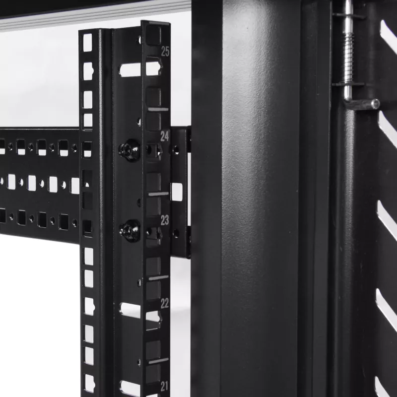 StarTech.com 4-Post 32U Server-Rack-Schrank, abschließbarer 19-Zoll-Daten-Rack-Schrank für Computer-/AV-/IT-Equipment, Büro-/Heimnetzwerk-Rack mit Rollen und verstellbaren Montageschienen