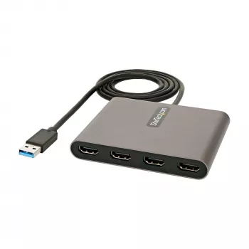 StarTech.com USB 3.0 auf Quad HDMI Adapter, USB auf 4x HDMI Monitor Konverter für Windows (keine Unterstützung für macOS/ChromeOS/Linux) - TAA