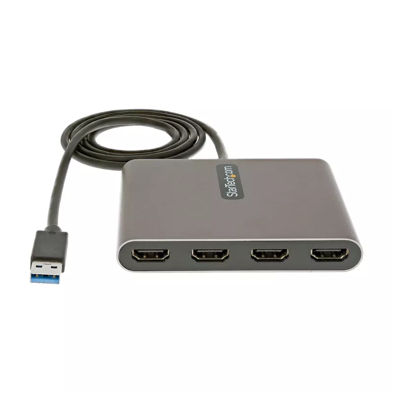 StarTech.com USB 3.0 auf Quad HDMI Adapter, USB auf 4x HDMI Monitor Konverter für Windows (keine Unterstützung für macOS/ChromeOS/Linux) - TAA