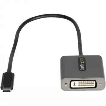 StarTech.com USB-C-auf-DVI-Adapter – 1920x1200p USB-C-auf-DVI-D-Adapter-Dongle – USB-Typ-C-auf-DVI-Display/Monitor – Videokonverter – Thunderbolt 3 kompatibel – 12 Zoll langes fest angebrachtes Kabel – Aktualisierte Version von CDP2DVI