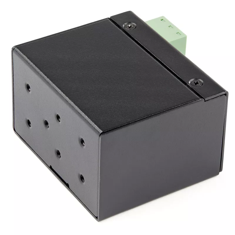 StarTech.com Industrieller Glasfaser-zu-Ethernet-Medienkonverter – 100 Mbit/s SFP auf RJ45/Cat6 – Singlemode/Multimode optische Faser zu Kupfernetzwerk – 12-56 V DC – IP-30 / -40 bis +75 °C