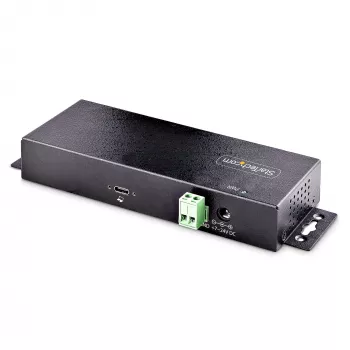 StarTech.com 7-Port Industrial USB 10Gbps Hub mit Netzteil, Metall, montierbar, 5x USB-A und 2x USB-C Downstream-Ports, ESD-Schutz, Powered USB-Hub, TAA