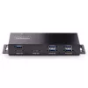 StarTech.com 7-Port Industrial USB 10Gbps Hub mit Netzteil, Metall, montierbar, 5x USB-A und 2x USB-C Downstream-Ports, ESD-Schutz, Powered USB-Hub, TAA
