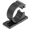StarTech.com 100 selbstklebende Kabelmanagement-Clips Schwarz – Netzwerk/Ethernet/Bürotisch/Computerkabel-Organizer – Klebende Kabel-/Leitungshalter – Nylon-Selbstklebeclip UL/94V-2 feuerbeständig