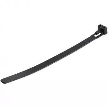 StarTech.com 15 cm wiederverwendbare Kabelbinder – 7 mm breit, 35 mm Bündeldurchmesser, 22 kg Zugfestigkeit, lösbare Nylonbinder, Innen-/Außenbereich, 94V-2/UL-gelistet, 100er-Pack – Schwarz