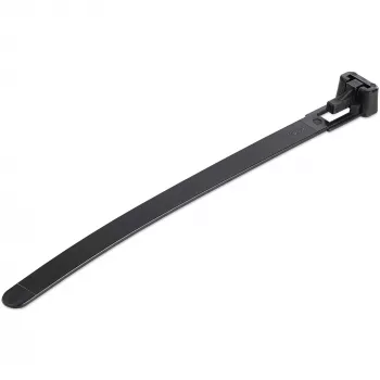 StarTech.com 12cm wiederverwendbare Kabelbinder – 7mm breit, 30mm Bündeldurchm., 22kg Zugfestigkeit, lösbare Nylonbinder, Innen/Außen, 94V-2/UL-gelistet, 100er-Pack – Schwarz