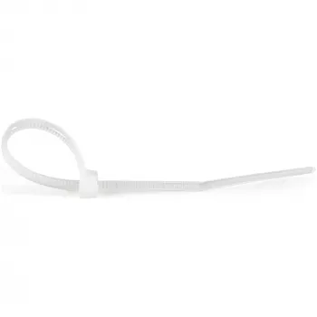 StarTech.com 4 Zoll (10 cm) Kabelbinder – 1,6 mm breit, 22 mm Bündeldurchmesser, 8 kg Zugfestigkeit, selbstsichernde Nylon-Kabelbinder mit gebogener Spitze – 94V-2/UL gelistet, 1000er-Pack – Weiß
