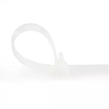 StarTech.com 12 cm wiederverwendbare Kabelbinder – 7 mm breit, 30 mm Bündeldurchmesser, 22 kg Zugfestigkeit, lösbare Nylonbinder, Innen-/Außenbereich, 94V-2/UL gelistet, 100er-Pack – Weiß