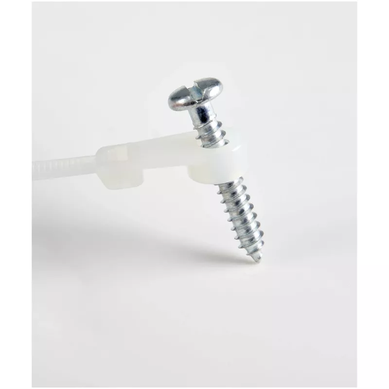 StarTech.com 8 Zoll (20 cm) Kabelbinder mit Montageloch – 1/8 Zoll (4 mm) breit, 2 Zoll (52 mm) Bündeldurchmesser, 50 lb (22 kg) Zugfestigkeit, selbstsichernde Nylon-66-Kabelbinder mit Schraubloch, UL-gelistet, 100er-Pack