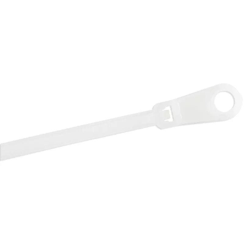 StarTech.com 6 Zoll (15 cm) Kabelbinder mit Befestigungsloch – 1/8 Zoll (3 mm) breit, 1-1/2 Zoll (40 mm) Bündeldurchmesser, 40 lb (18 kg) Zugfestigkeit, selbstsichernde Kabelbinder aus Nylon 66 mit Schraubloch, UL-gelistet, 100er-Pack