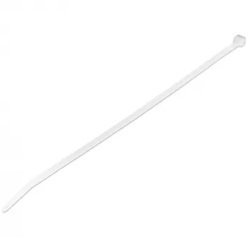 StarTech.com 10 Zoll (25 cm) Kabelbinder – 1/8 Zoll (4 mm) breit, 2-5/8 Zoll (68 mm) Bündeldurchmesser, 50 lb (22 kg) Zugfestigkeit, selbstverriegelnde Kabelbinder aus Nylon mit gebogener Spitze – 94V-2/UL-gelistet, 100er-Pack – Weiß