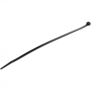 StarTech.com 25-cm-Kabelbinder – 4 mm breit, 68 mm Bündeldurchmesser, 22 kg Zugfestigkeit, selbstverriegelnde Nylon-Kabelbinder mit gebogener Spitze – 94V-2/UL-gelistet, 100er-Pack – Schwarz