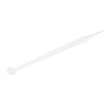 StarTech.com 4 Zoll (10 cm) Kabelbinder – 1/16 Zoll (2 mm) breit, 7/8 Zoll (22 mm) Bündeldurchmesser, 18 lb (8 kg) Zugfestigkeit, selbstverriegelnde Nylon-Kabelbinder mit gebogener Spitze – 94V-2/UL-gelistet, 100er-Pack – Weiß