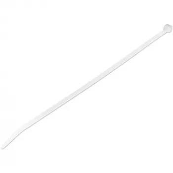 StarTech.com 10 Zoll (25 cm) Kabelbinder – 1/8 Zoll (4 mm) breit, 6,8 cm Bündeldurchmesser, 22 kg Zugfestigkeit, selbstsichernde Nylon-Kabelbinder mit gebogener Spitze, 94V-2/UL-gelistet, 1000er-Pack – Weiß