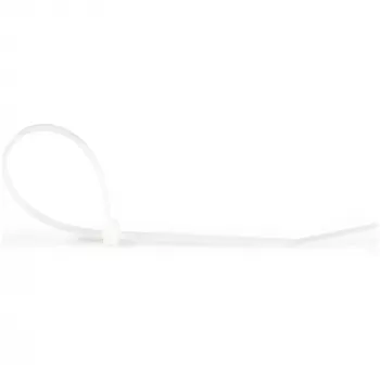StarTech.com 10 Zoll (25 cm) Kabelbinder – 1/8 Zoll (4 mm) breit, 6,8 cm Bündeldurchmesser, 22 kg Zugfestigkeit, selbstsichernde Nylon-Kabelbinder mit gebogener Spitze, 94V-2/UL-gelistet, 1000er-Pack – Weiß