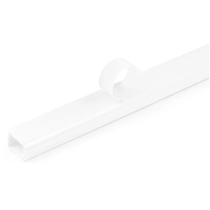 StarTech.com Solider Kabelkanal mit Klebeband und Abdeckung, 3/4 Zoll (19 mm) B x 1/2 Zoll (13 mm) H – 1,8 m Länge, PVC Netz-/Stromkabel-Versteckset – Wandkabelkanalsystem, UL-gelistet