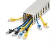 StarTech.com Offene Kabelmanagement-Kabelkanalabdeckung, 2 Zoll (50 mm) B x 2 Zoll (50 mm) H – 2 m Länge – 8 mm Schlitze, PVC-Netzwerkkabelversteck/Wandkabelkanal, max. 80 Kabel, UL-gelistet