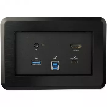 StarTech.com Konferenzraum-Dockingstation – Universelles Laptop-Dock – 4K HDMI, 60W Power Delivery, USB-Hub, GbE, Audio – Tisch-Konnektivitätsbox für Huddle-/Boardroom-Collaboration-Spaces