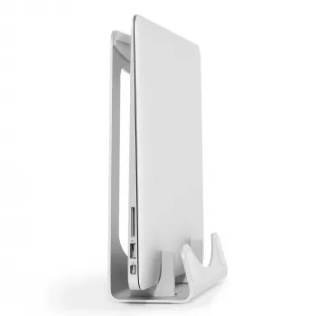 StarTech.com Laptopständer - 2-in-1 Laptop-Riser-Ständer oder vertikaler Ständer - Ideal für Ultrabooks & MacBook Pro/Air - Ergonomischer abgewinkelter Notebook-Halter für den Schreibtisch - Silber, Aluminium