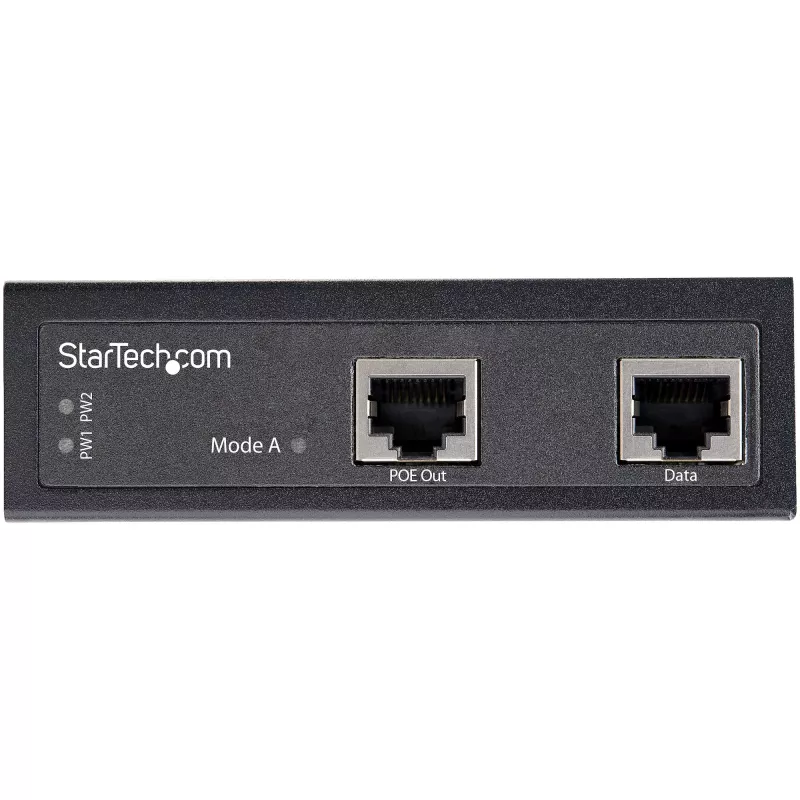 StarTech.com Industrial Gigabit Ethernet PoE Injector - 30W 802.3at PoE+ Midspan 48V-56VDC DIN Rail Power Over Ethernet Injector Adapter - -40C to +75C Kameras/Sensoren/WLAN-Zugang