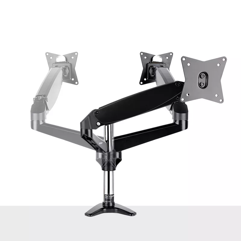 StarTech.com Schreibtisch-Monitorhalterung für einzelnes VESA-Display bis 32 Zoll oder 49 Zoll Ultrawide 8kg – voll bewegliche Gelenk- und Höhenverstellung – C-Klemme, Tischdurchführung – Einzelmonitorarm