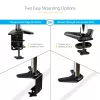 StarTech.com Schreibtisch-Monitorhalterung für einzelnes VESA-Display bis 32 Zoll oder 49 Zoll Ultrawide 8kg – voll bewegliche Gelenk- und Höhenverstellung – C-Klemme, Tischdurchführung – Einzelmonitorarm