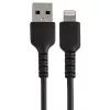 StarTech.com 30cm Robustes schwarzes USB-A auf Lightning Kabel – Heavy-Duty Rauhes Aramidfaser USB Typ A auf Lightning Lade-/Sync-Kabel – Apple MFi Zertifiziert iPad/iPhone 12