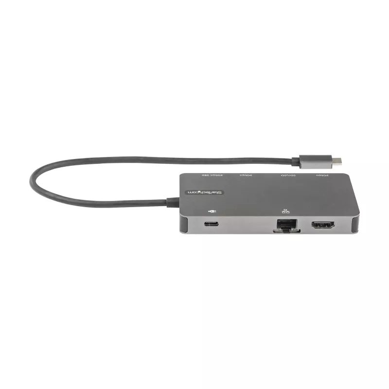 StarTech.com USB-C-Multiport-Adapter – HDMI 4K 30Hz oder VGA Travel Dock – 5Gbps USB 3.0 Hub (USB-A-/USB-C-Anschlüsse) – 100W Power Delivery – SD/Micro SD – GbE – 30cm Kabel – USB-C Mini Dock