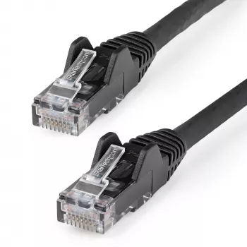 StarTech.com 7m CAT6 Ethernet-Kabel – LSZH (halogenfrei) – 10 Gigabit 250 MHz 100W PoE RJ45 10GbE UTP Netzwerk-Patchkabel, rastnasenfrei mit Zugentlastung – Schwarz, CAT 6, ETL-geprüft, 24AWG