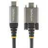 StarTech.com 50cm (20″) seitlich verschraubbares USB-C-Kabel 10Gbps – USB 3.1/3.2 Gen 2 Typ-C-Kabel – 100W (5A) Power Delivery-Ladung, DP Alt Mode – Doppel-Schraubverriegelung – USB-C-Kabel laden/synchronisieren